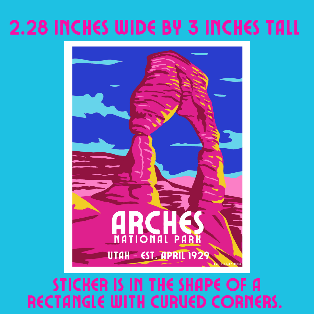 Arches National Park Sticker: Utah
