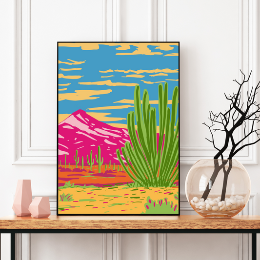 Organ Pipe Cactus National Monument: Arizona Art Print