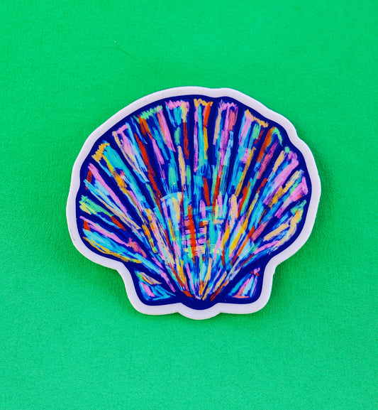 Abstract Seashell Sticker
