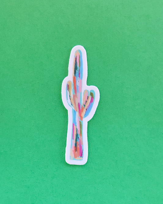 Abstract Saguaro Cactus Sticker
