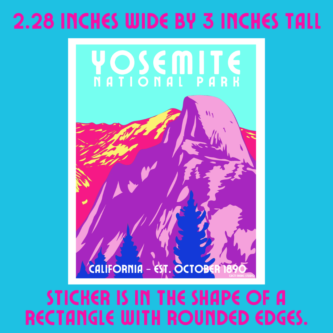 Yosemite Half Dome: California Sticker