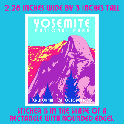 Yosemite Half Dome: California Sticker