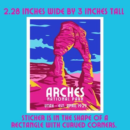 Arches National Park Sticker: Utah