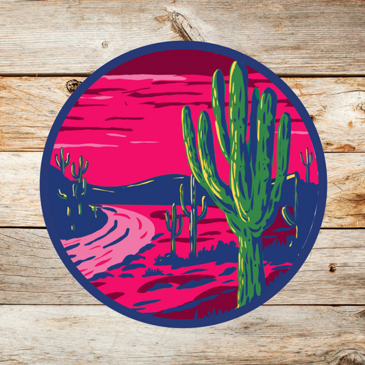 Saguaros at Sunset Sticker