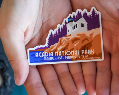 Acadia National Park Lighthouse Maine Sticker