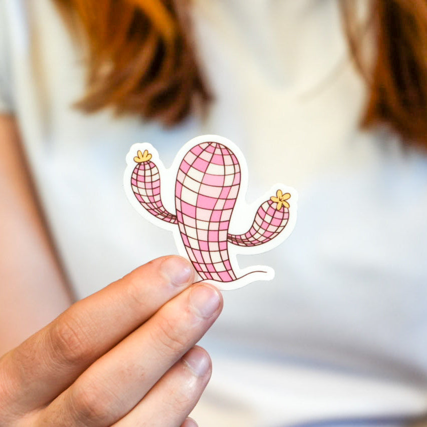 Disco Saguaro Cactus Sticker