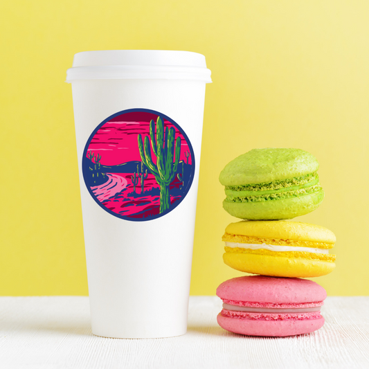 Saguaros at Sunset Sticker