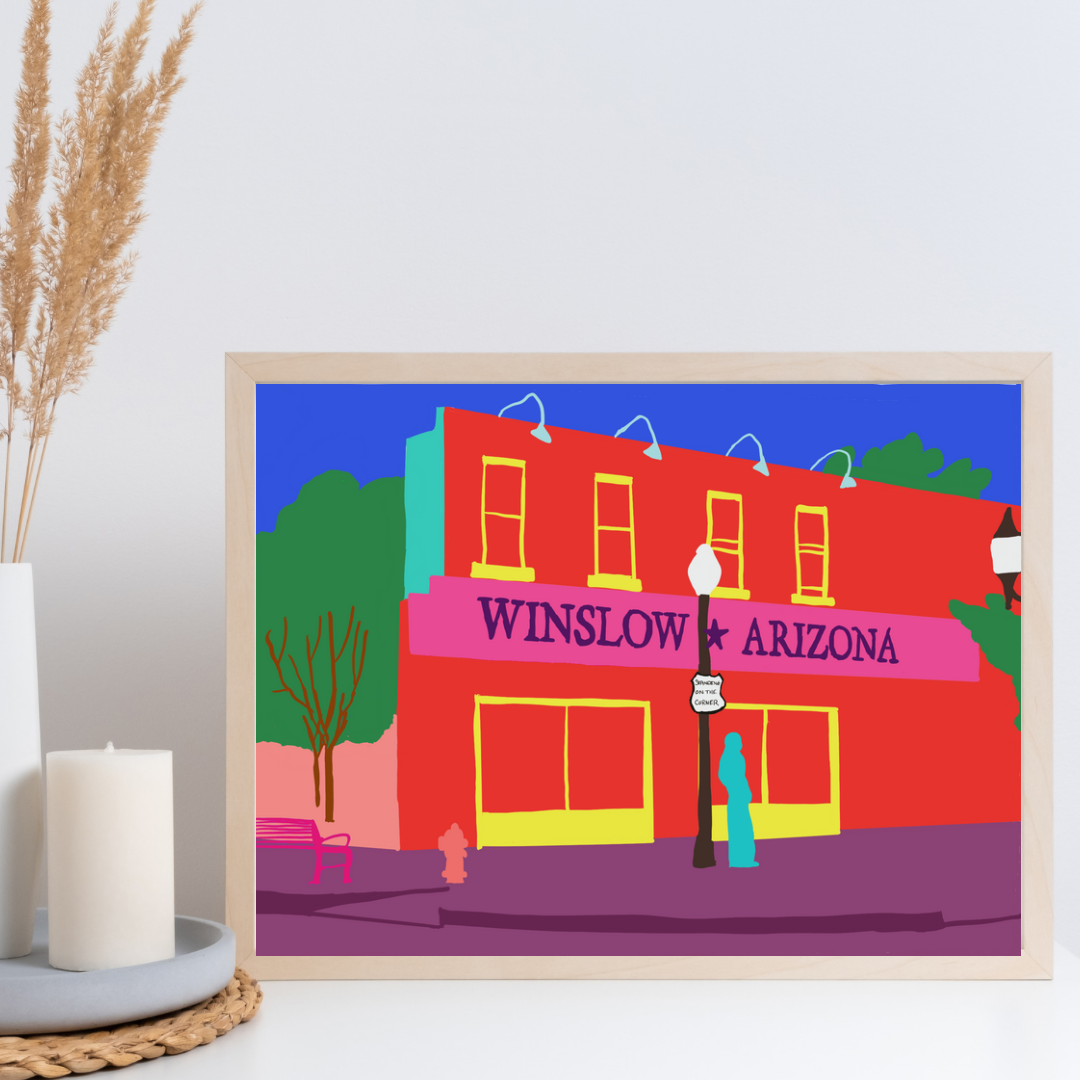 Standin’ on a Corner Winslow Arizona Art Print