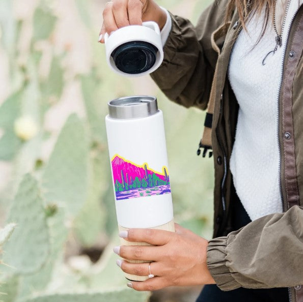 Pink Mountain Saguaro Sticker