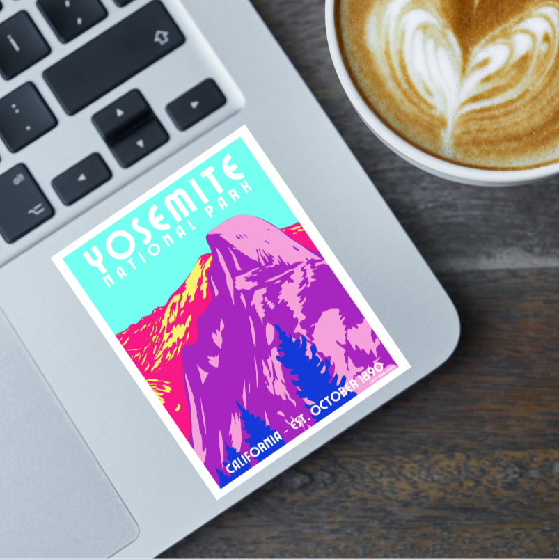Yosemite Half Dome: California Sticker
