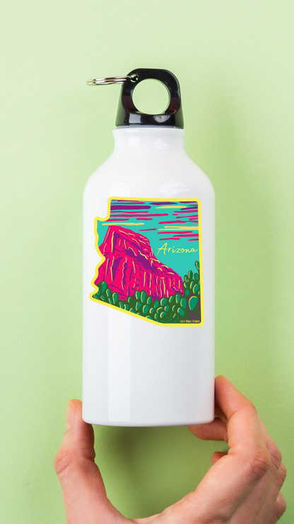 Arizona Mountains & Prickly Pear Sticker